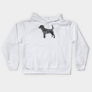 Beagle dog black and white Kids Hoodie